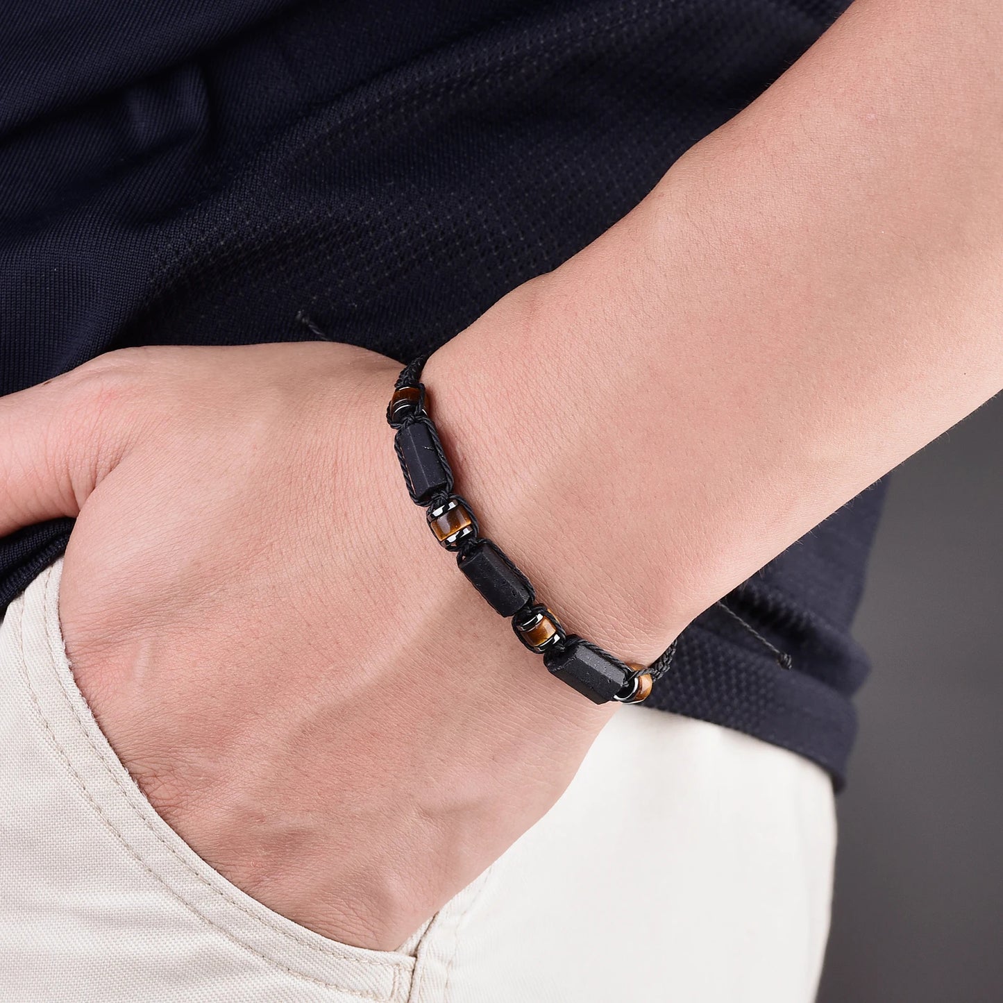 Bracelet en Tourmaline Noire