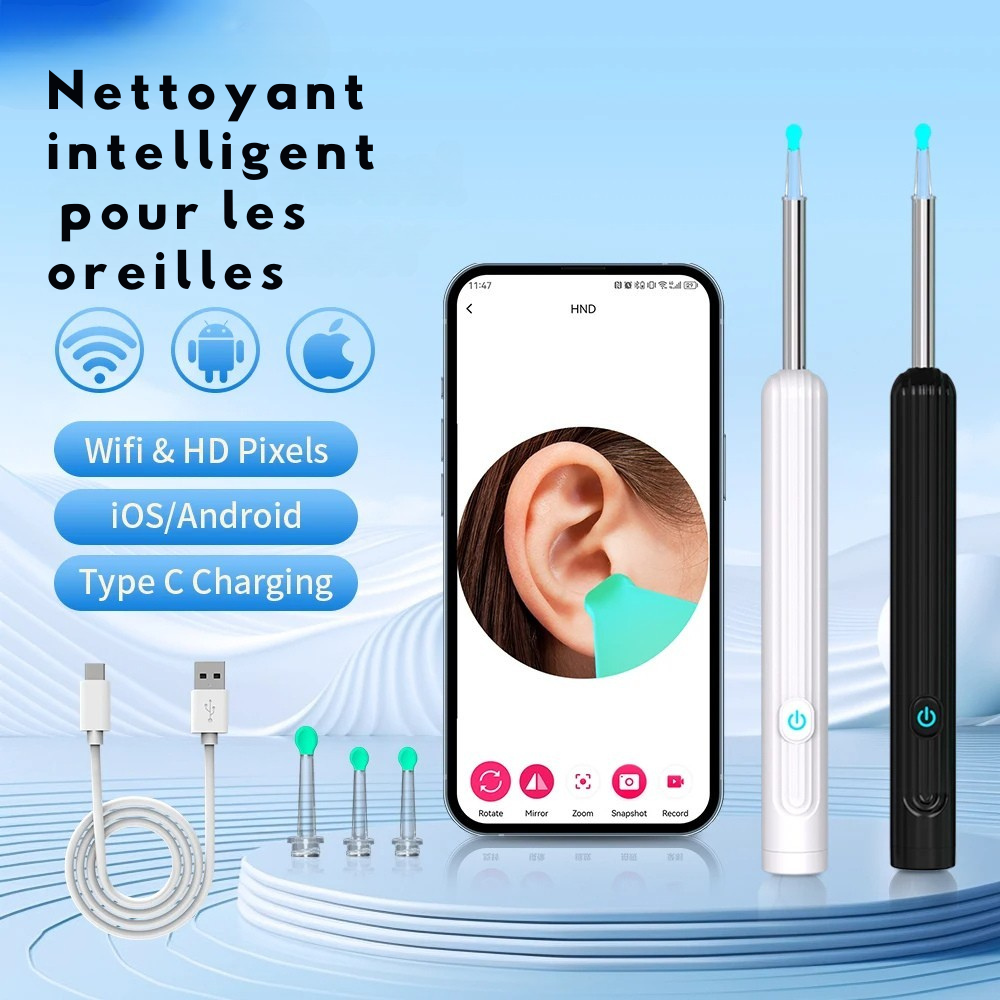 Nettoyeur d'oreilles intelligent avec caméra