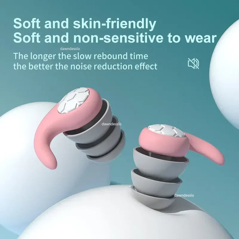 Bouchons d'oreilles anti-bruit en silicone
