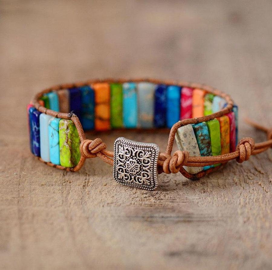 Bracelet « Equilibre » des 7 Chakras en Jasper