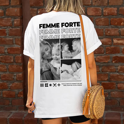 T-Shirt Personnalisé Maman – Avec Photo et Prénom, Cadeau Émotion