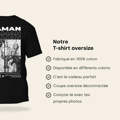 T-Shirt Personnalisé Maman – Avec Photo et Prénom, Cadeau Émotion