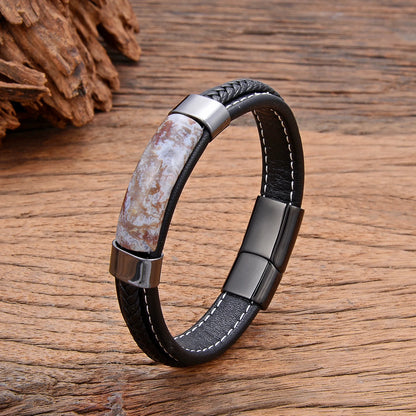 Bracelets en cuir tressé