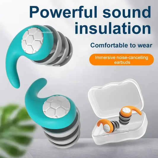 Bouchons d'oreilles anti-bruit en silicone