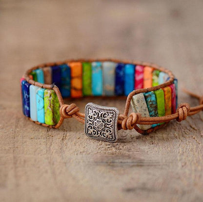 Bracelet « Equilibre » des 7 Chakras en Jasper